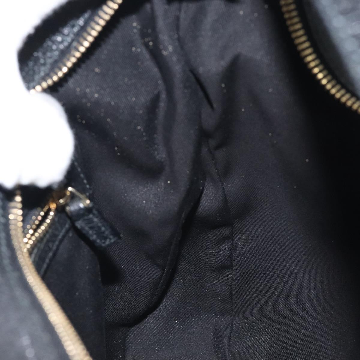 GUCCI GG Canvas Shoulder Bag Black Gold 153010 Auth yk18700V