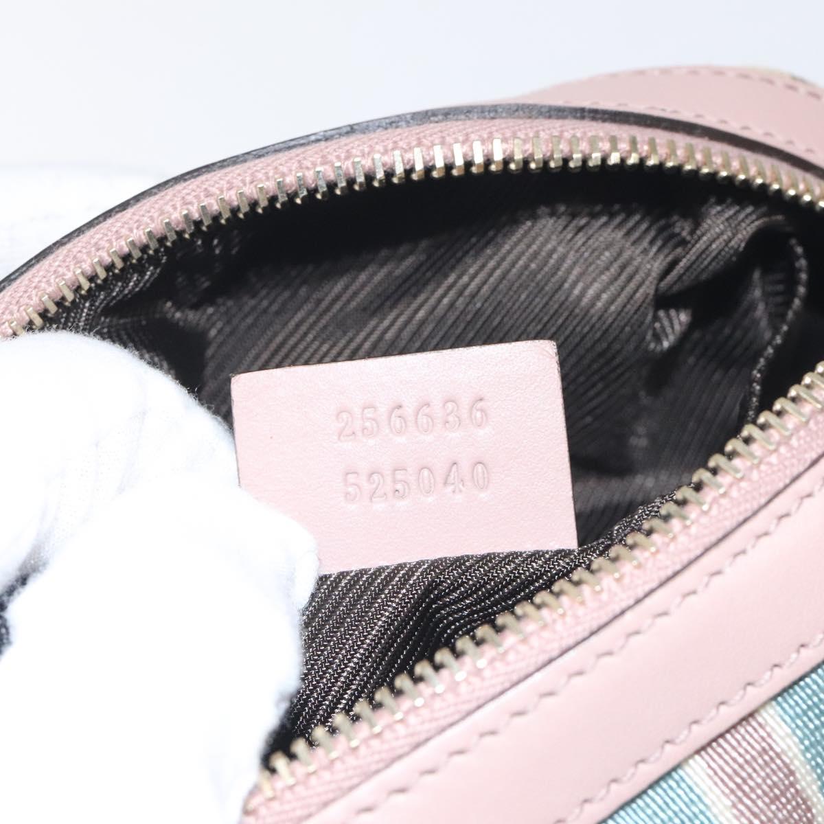 GUCCI GG Canvas Pouch Beige Gold 256636 Auth yk18724V
