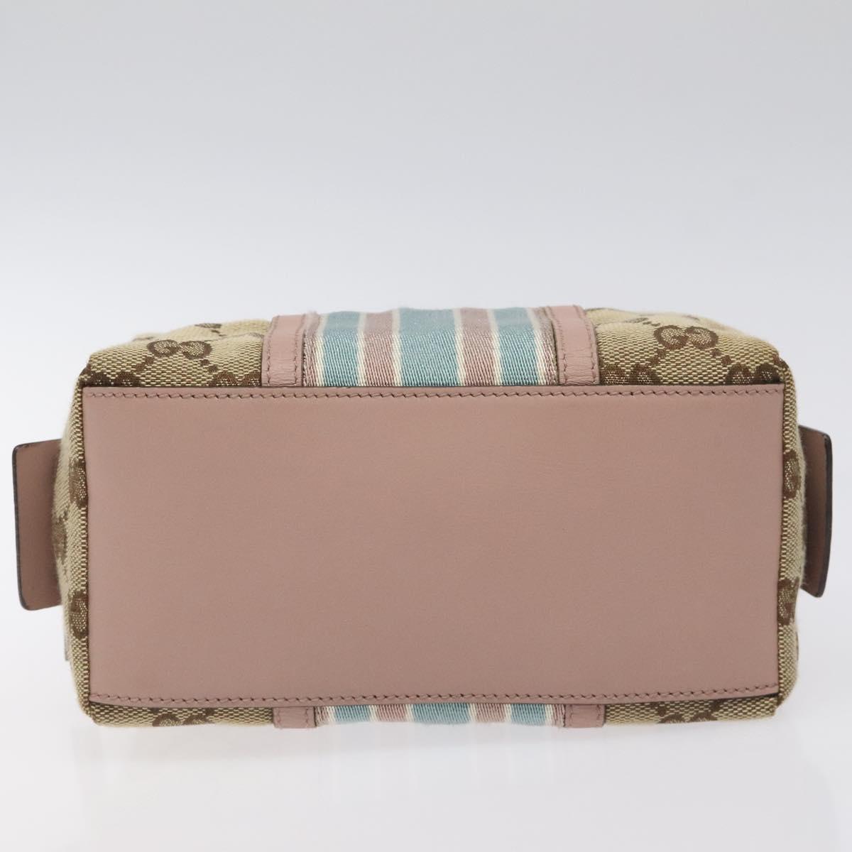 GUCCI GG Canvas Pouch Beige Gold 256636 Auth yk18724V