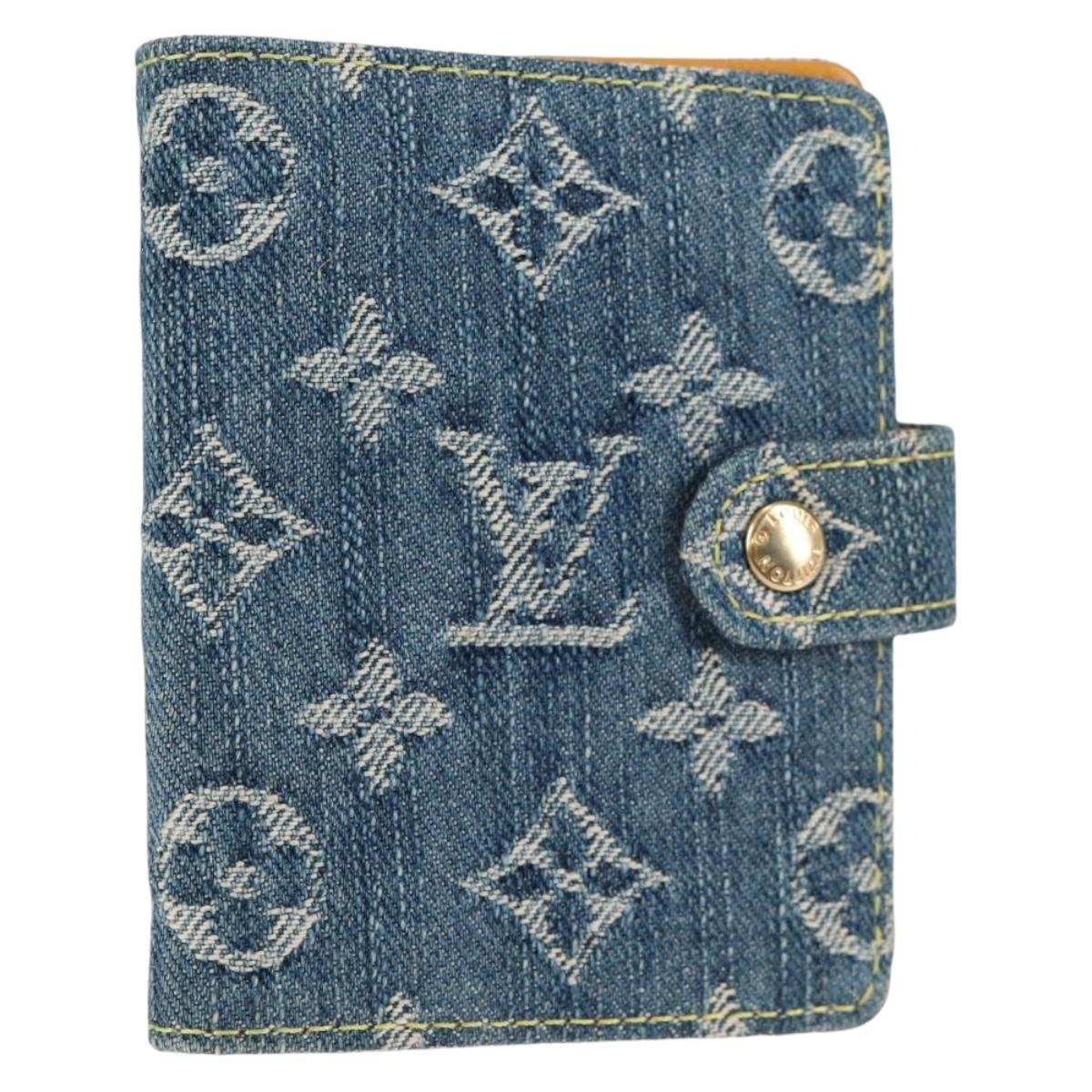 LOUIS VUITTON Monogram Denim Mini Agenda Day Planner Cover R21044 Auth yk18734V