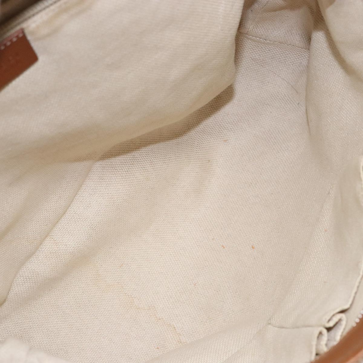 GUCCI GG Canvas Shoulder Bag Beige Silver 308930 Auth yk18742