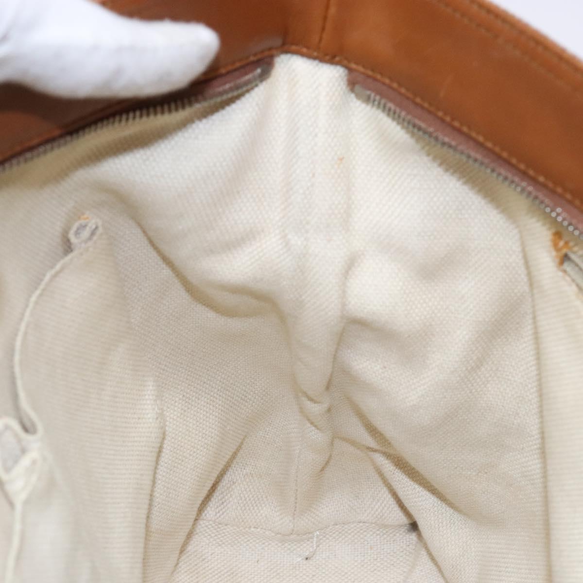 GUCCI GG Canvas Shoulder Bag Beige Silver 308930 Auth yk18742