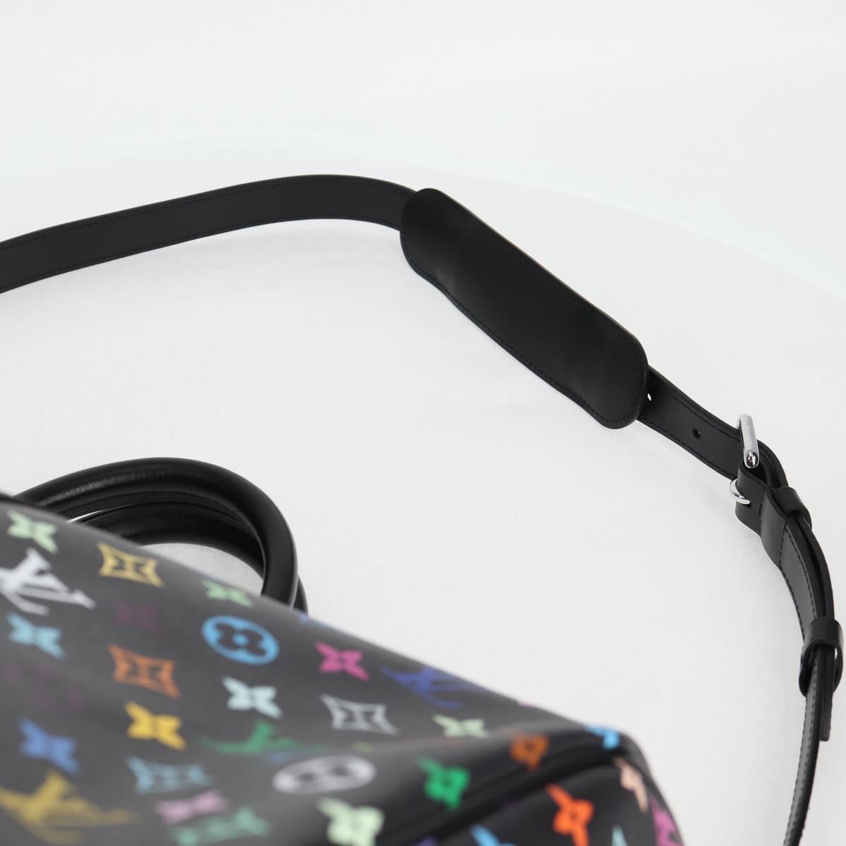 LOUIS VUITTON Multicolor Keepall Bandouliere 50 Bag Black M13745 Auth yk18768SM