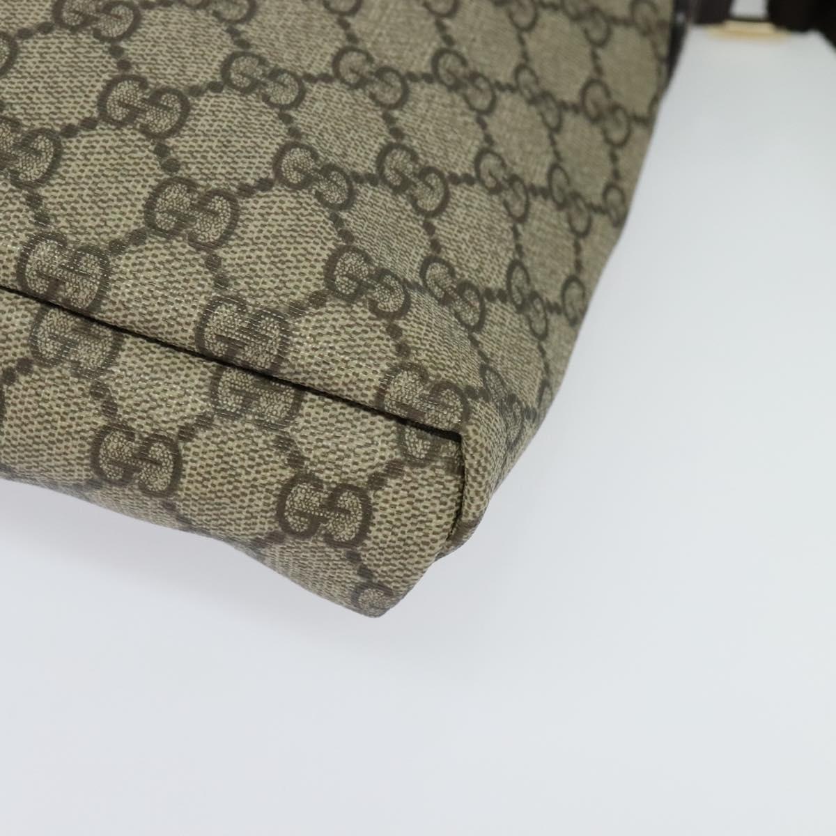GUCCI GG Supreme Shoulder Bag PVC Beige Gold 223666 Auth yk18788