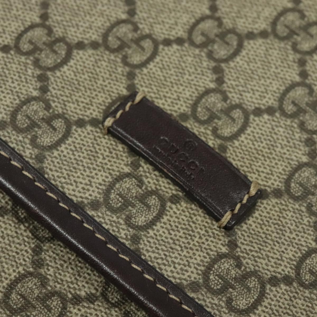 GUCCI GG Supreme Shoulder Bag PVC Beige Gold 223666 Auth yk18788