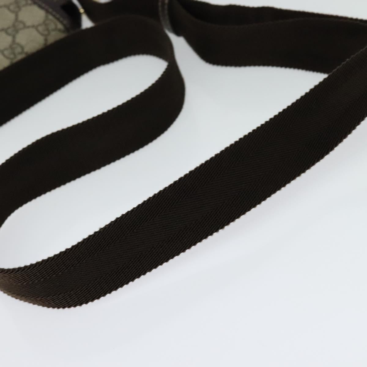 GUCCI GG Supreme Shoulder Bag PVC Beige Gold 223666 Auth yk18788