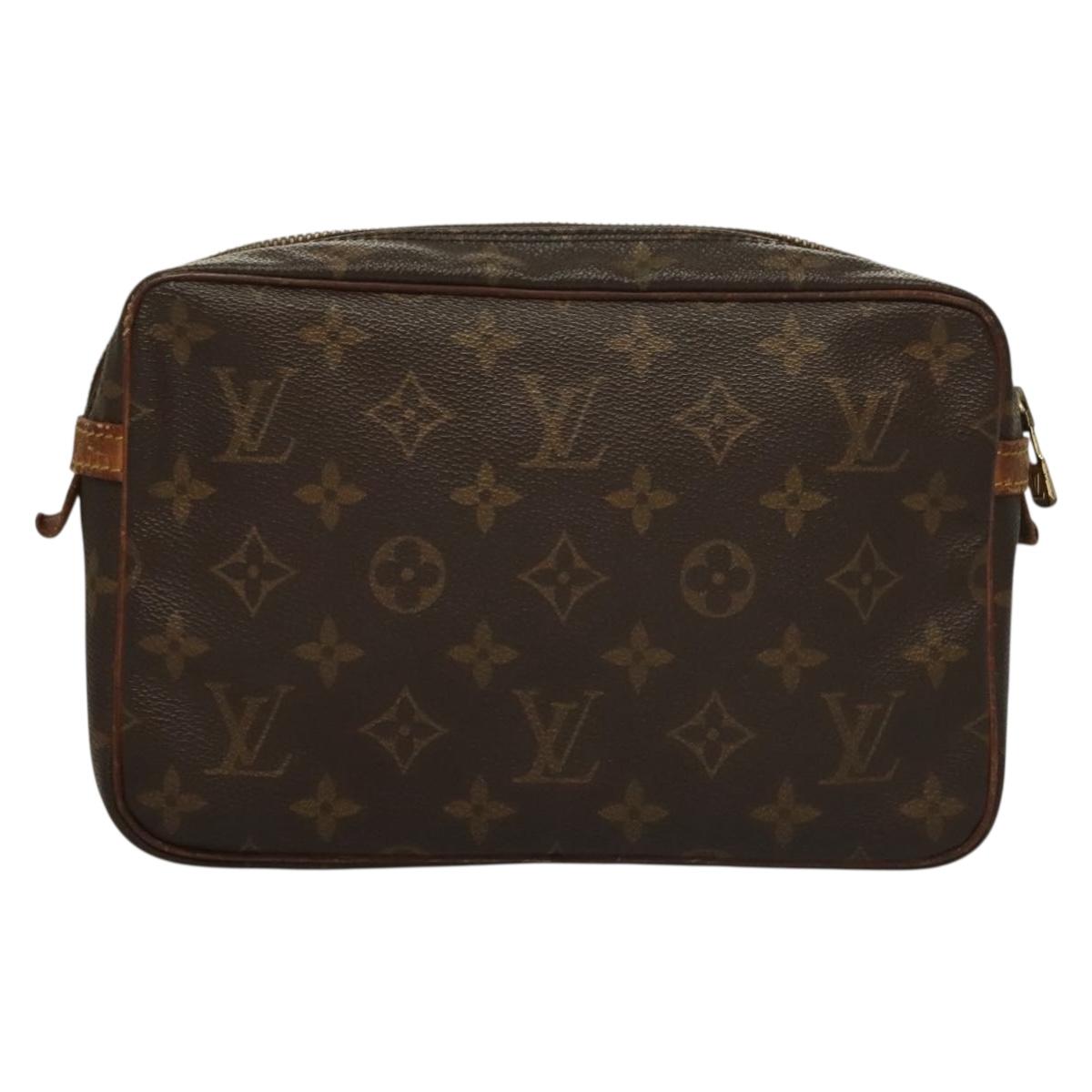 LOUIS VUITTON Monogram Compiegne 23 Clutch Bag M51847 LV Auth yk18793