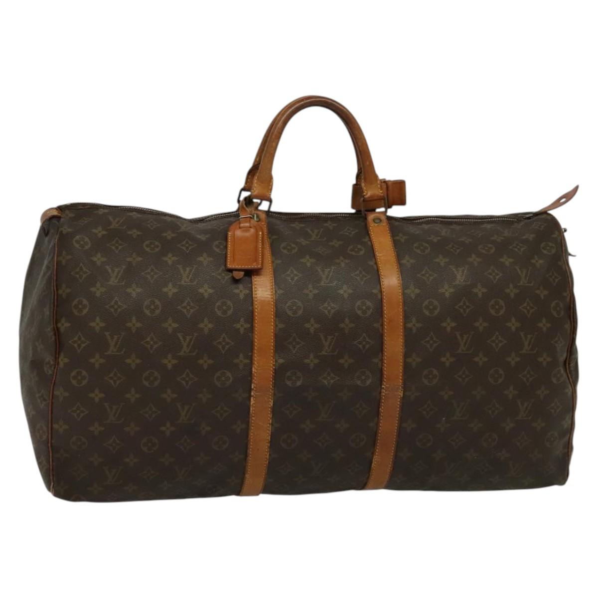 LOUIS VUITTON Monogram Keepall 60 Boston Bag Vintage M41422 LV Auth yk18797