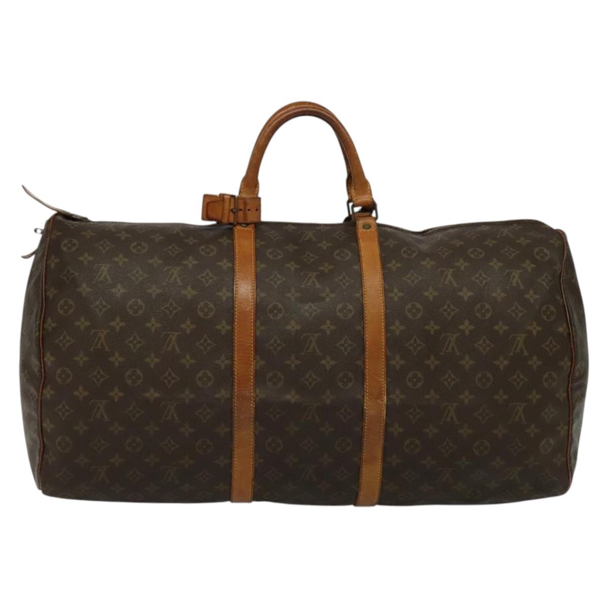 LOUIS VUITTON Monogram Keepall 60 Boston Bag Vintage M41422 LV Auth yk18797