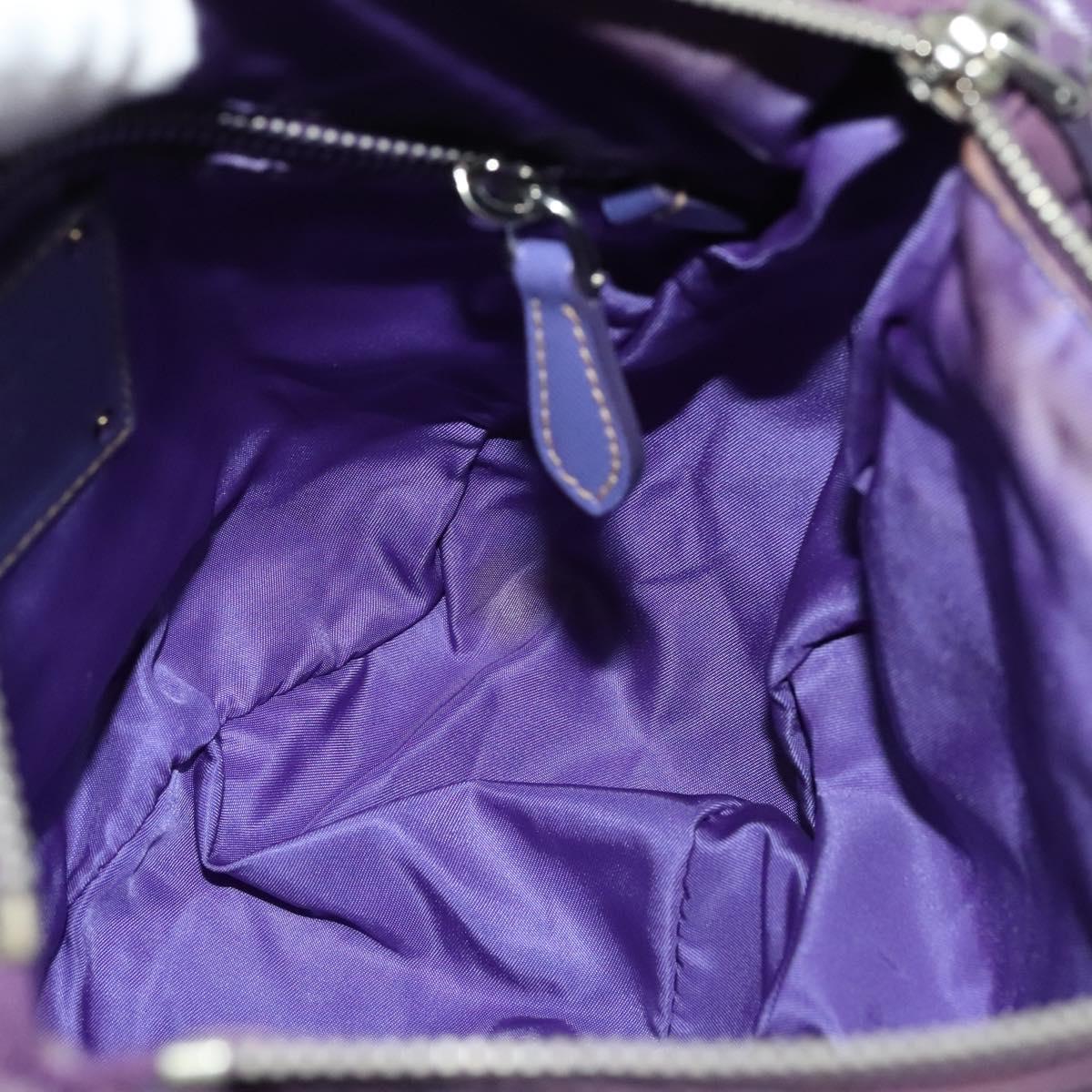 PRADA Shoulder Bag Nylon Purple Silver Auth yk18838