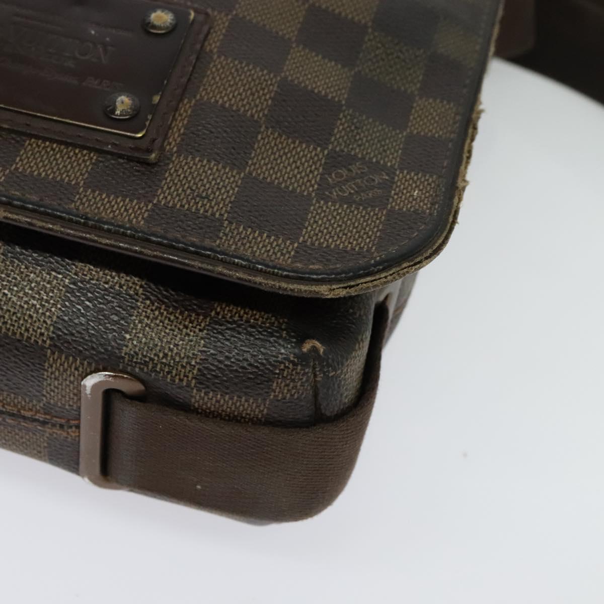 LOUIS VUITTON Damier Ebene Brooklyn PM Shoulder Bag N51210 LV Auth yk18854
