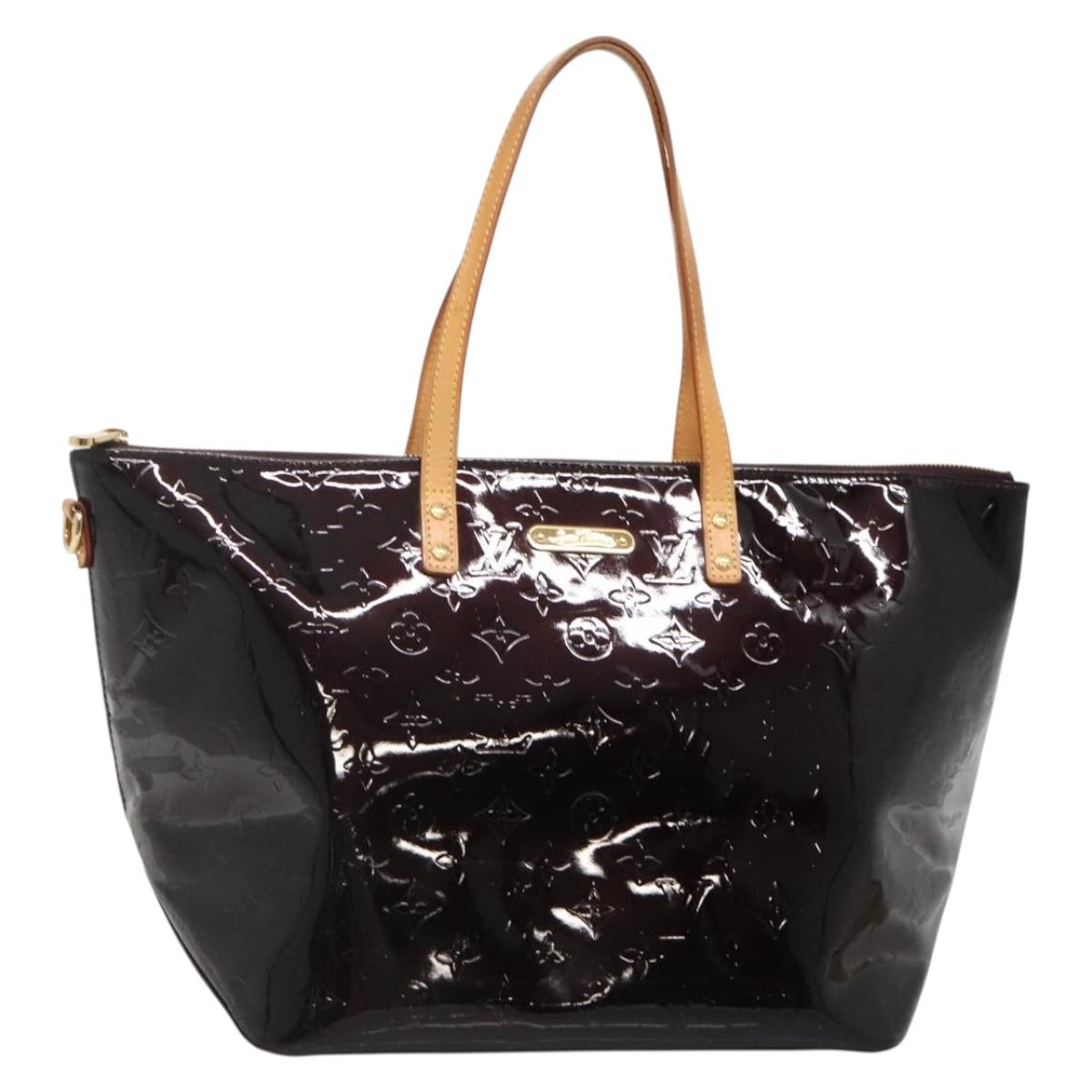 LOUIS VUITTON Monogram Vernis Bellevue GM Tote Bag Amarante M93589 Auth yk18864