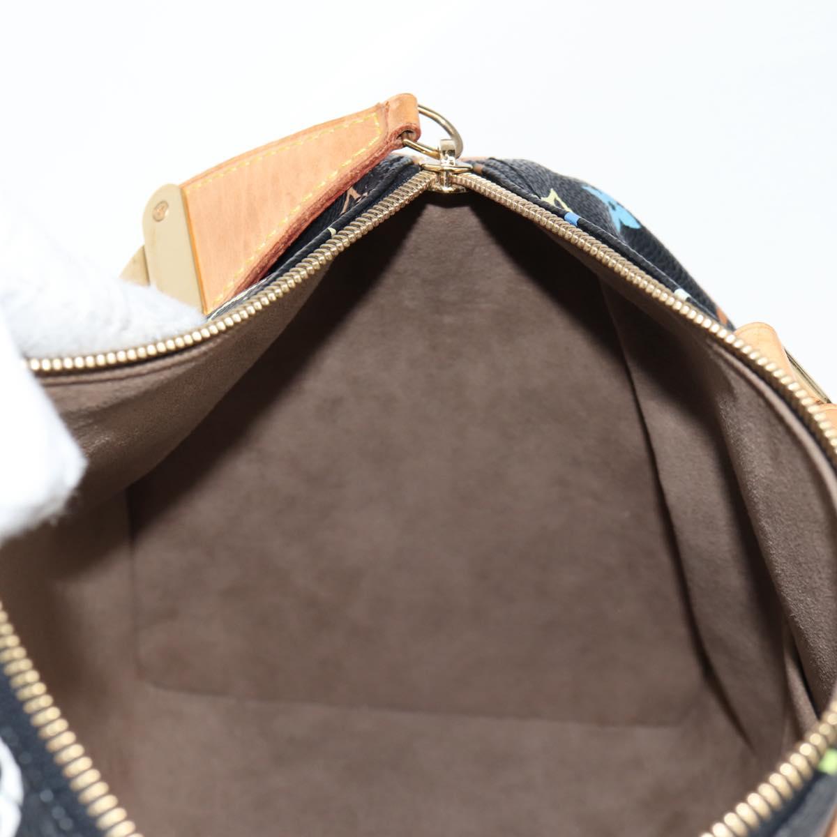 LOUIS VUITTON Monogram Multicolor Speedy 30 Hand Bag Black M92642 Auth yk18882V