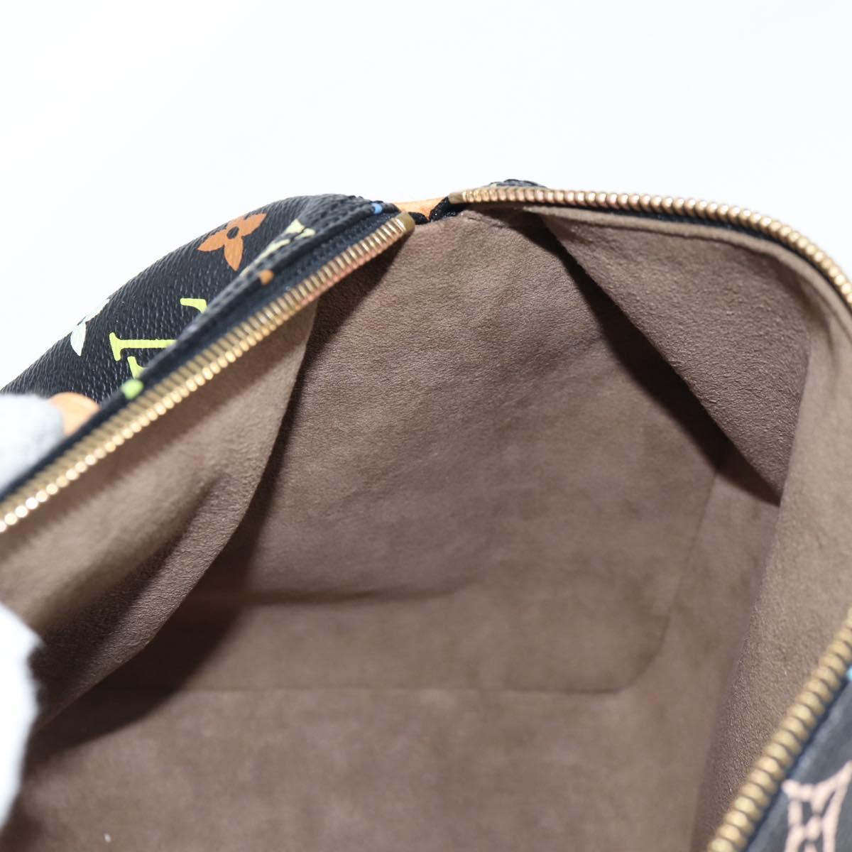 LOUIS VUITTON Monogram Multicolor Speedy 30 Hand Bag Black M92642 Auth yk18882V