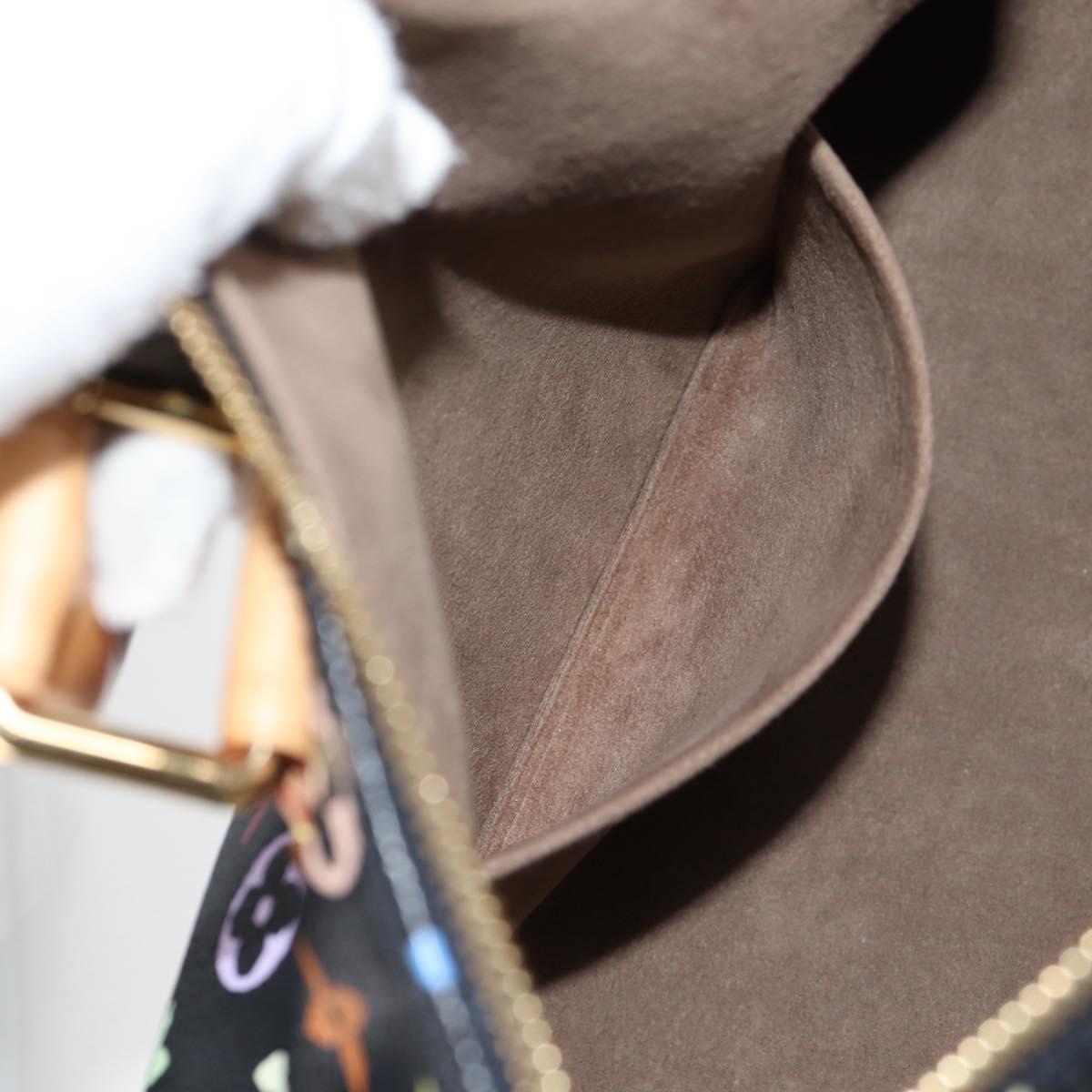 LOUIS VUITTON Monogram Multicolor Speedy 30 Hand Bag Black M92642 Auth yk18882V