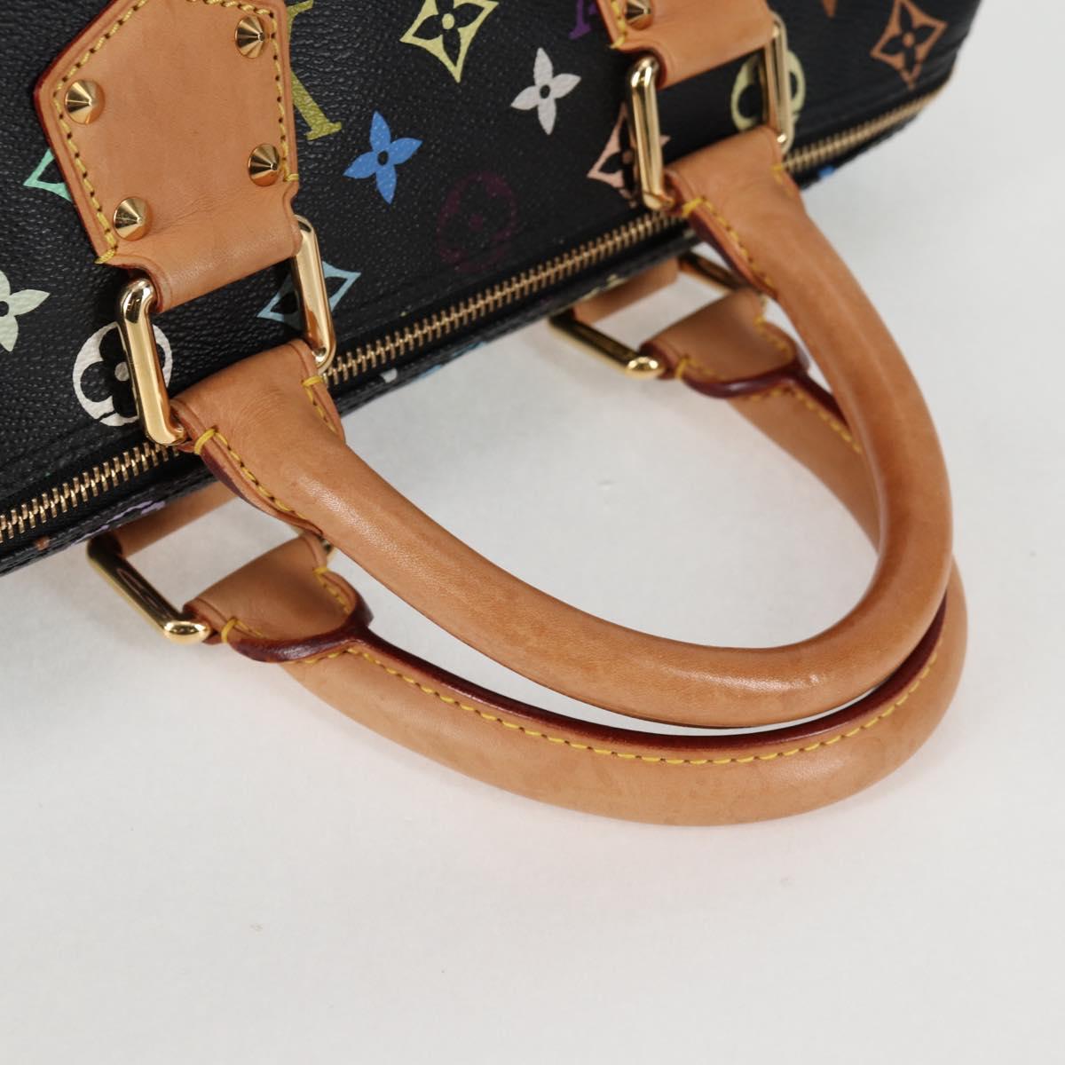 LOUIS VUITTON Monogram Multicolor Speedy 30 Hand Bag Black M92642 Auth yk18882V