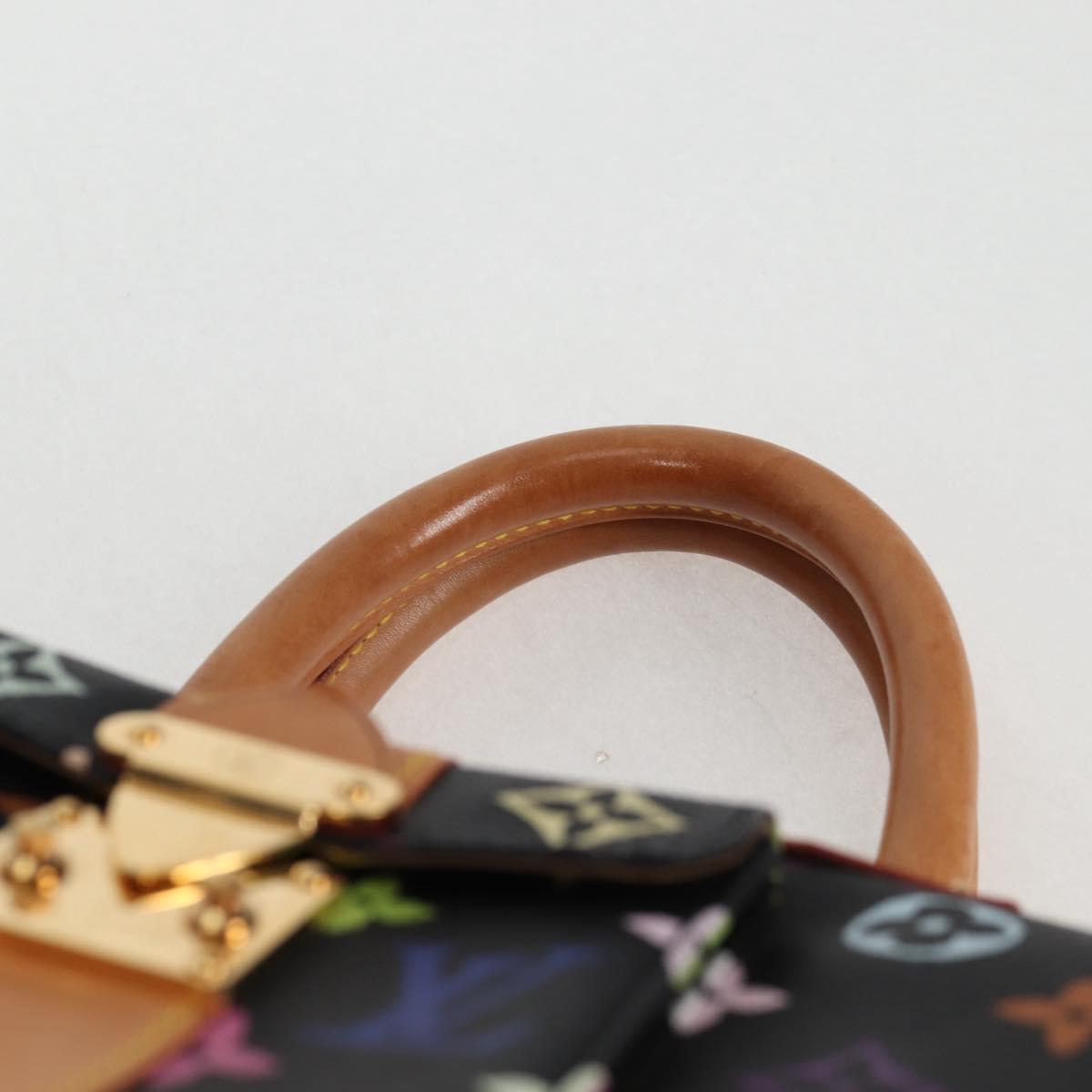 LOUIS VUITTON Monogram Multicolor Speedy 30 Hand Bag Black M92642 Auth yk18882V