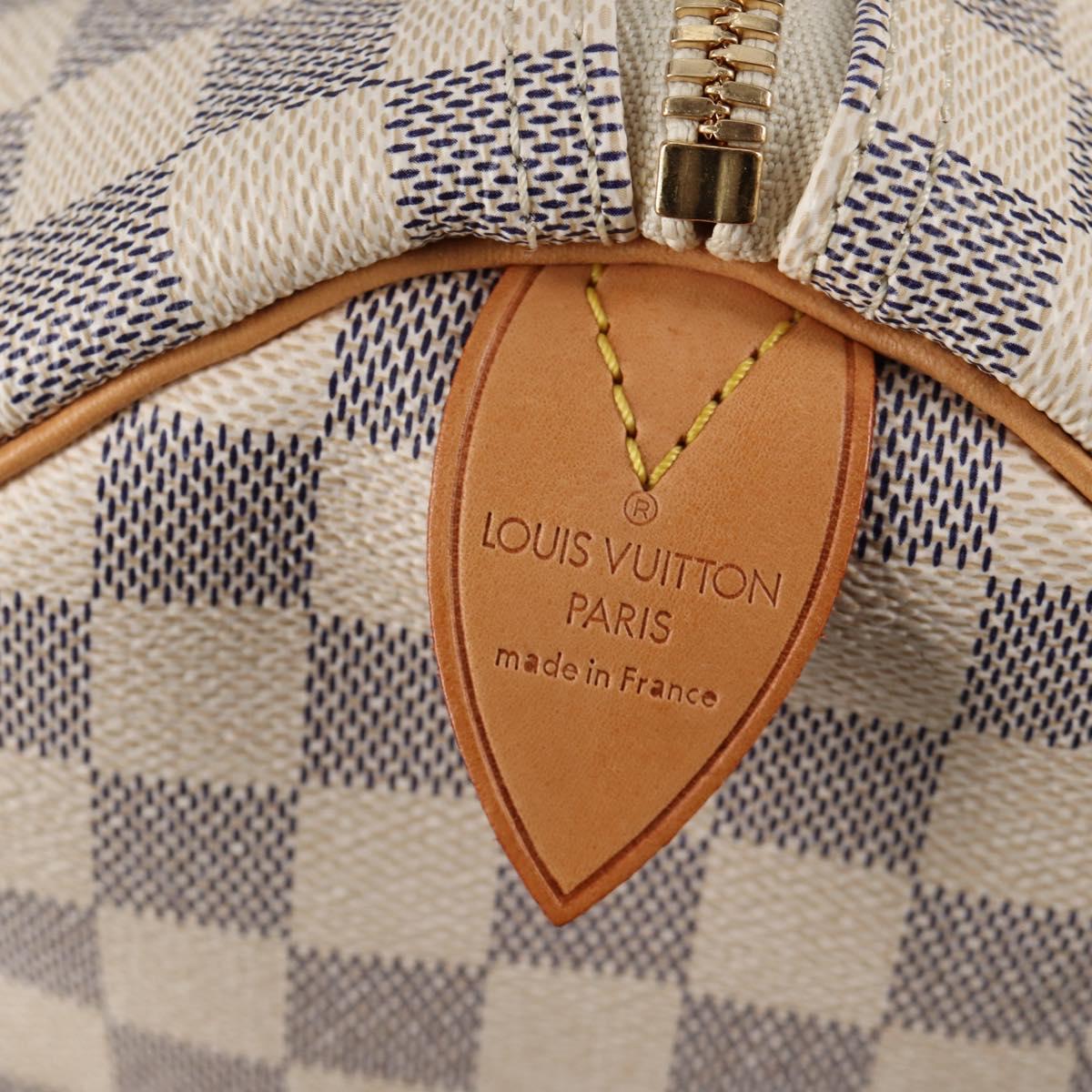 LOUIS VUITTON Damier Azur Keepall 50 Boston Bag N41430 LV Auth yk18884V