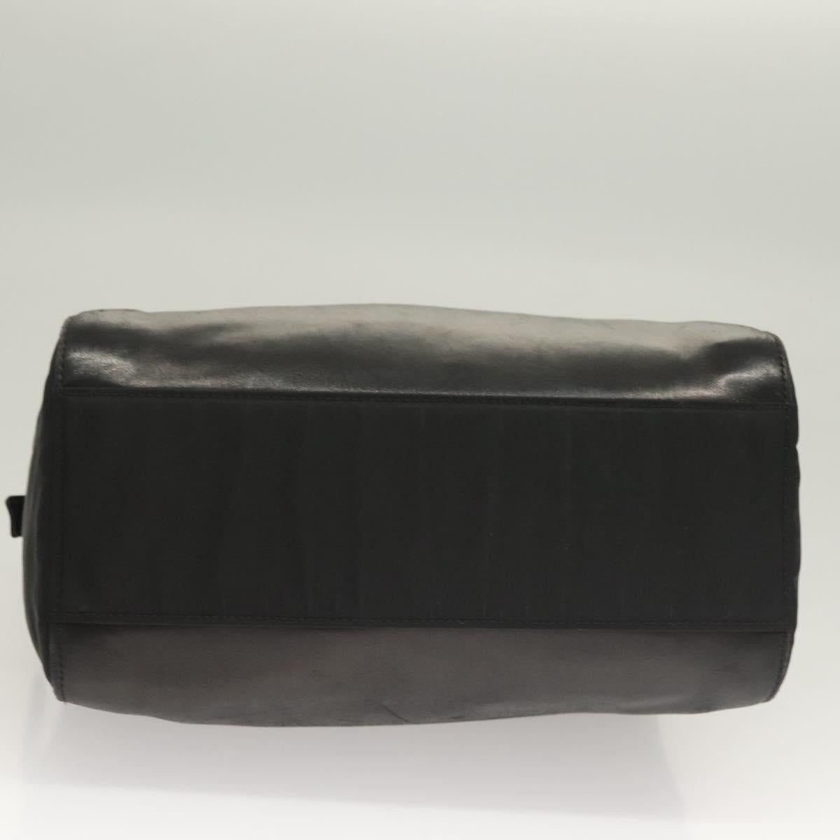 PRADA Chain Shoulder Bag Leather Black Gold Auth yk18939