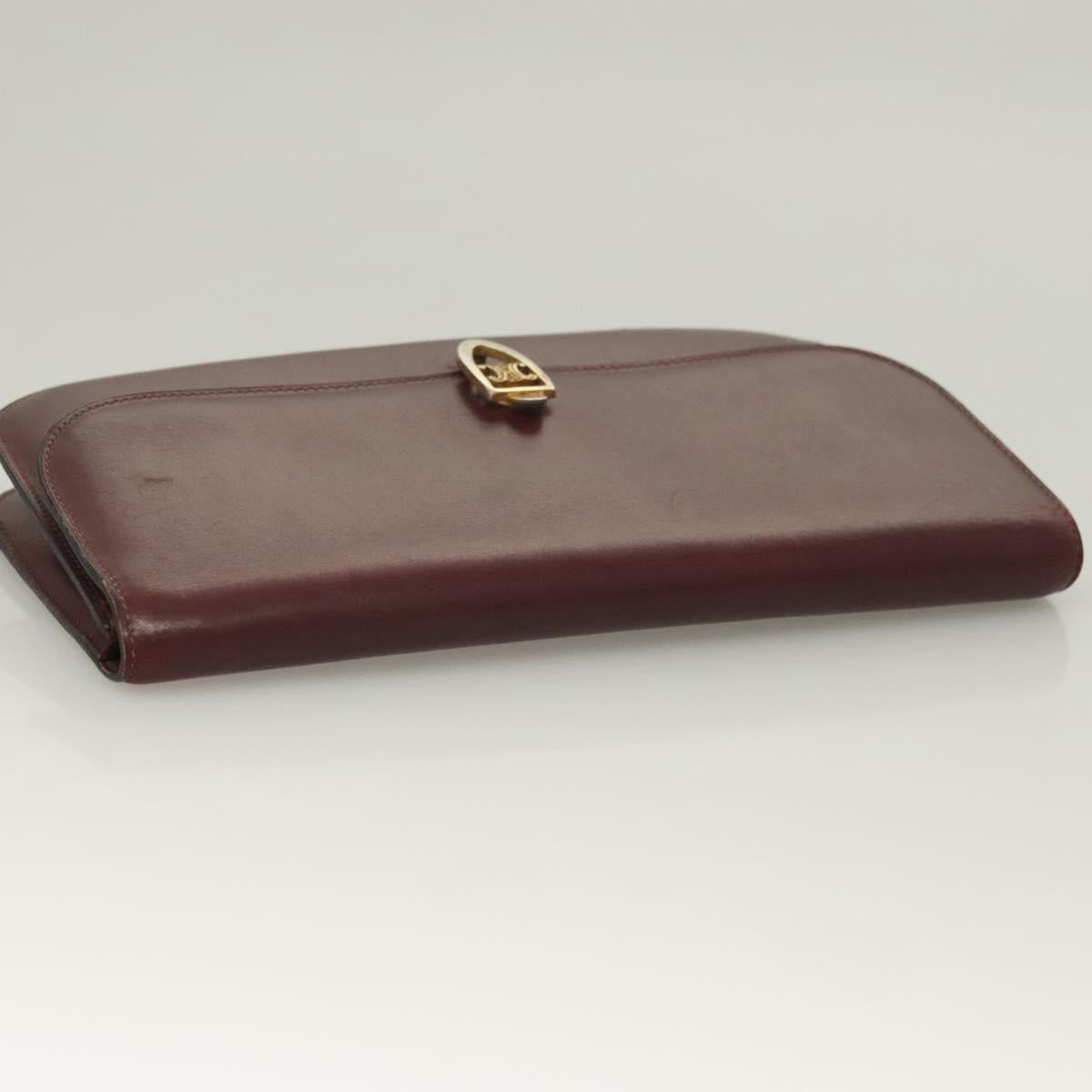 CELINE Macadam Canvas Pouch Clutch Bag 2Set Brown Auth yk18950