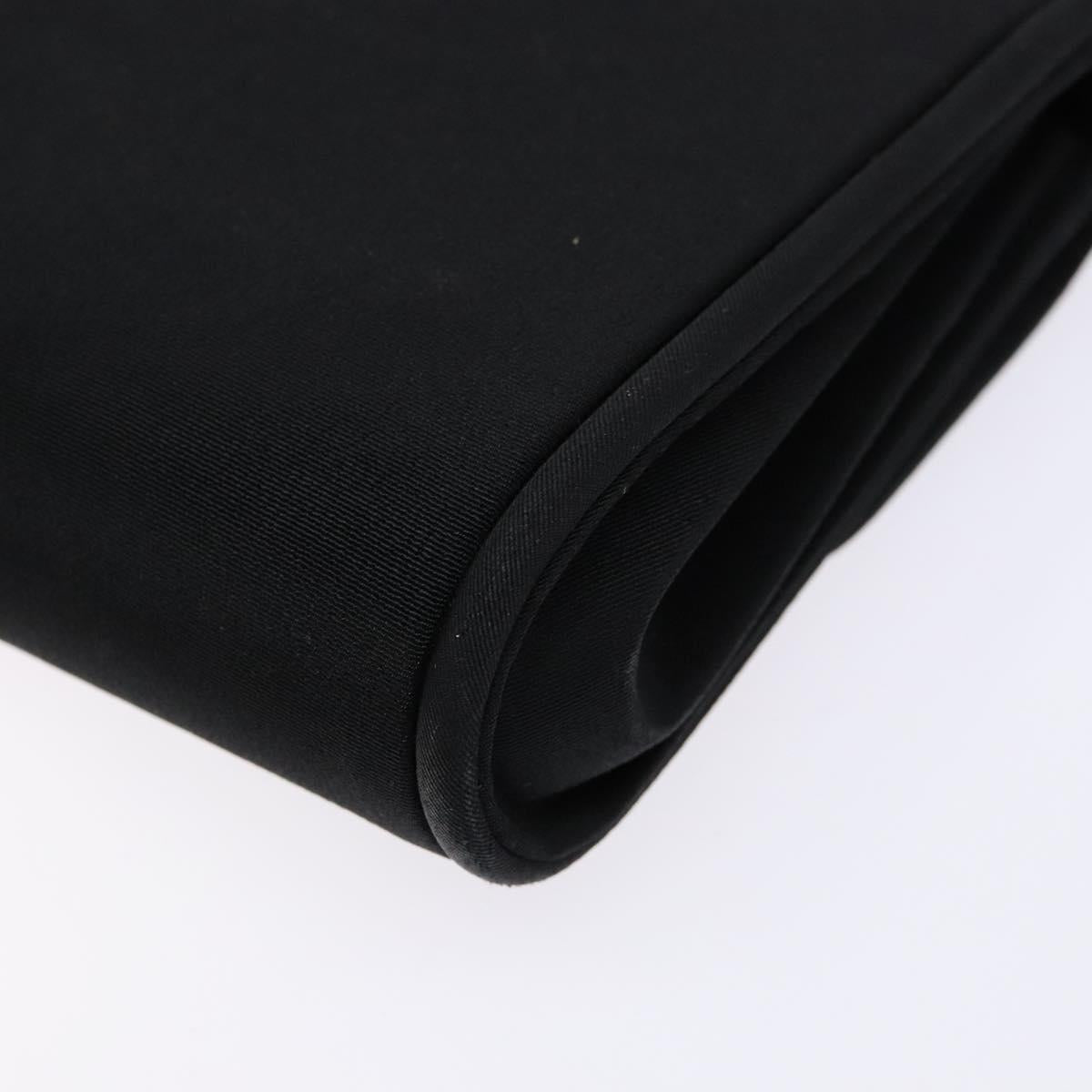 GUCCI Clutch Bag Canvas Black Gold Auth yk18984