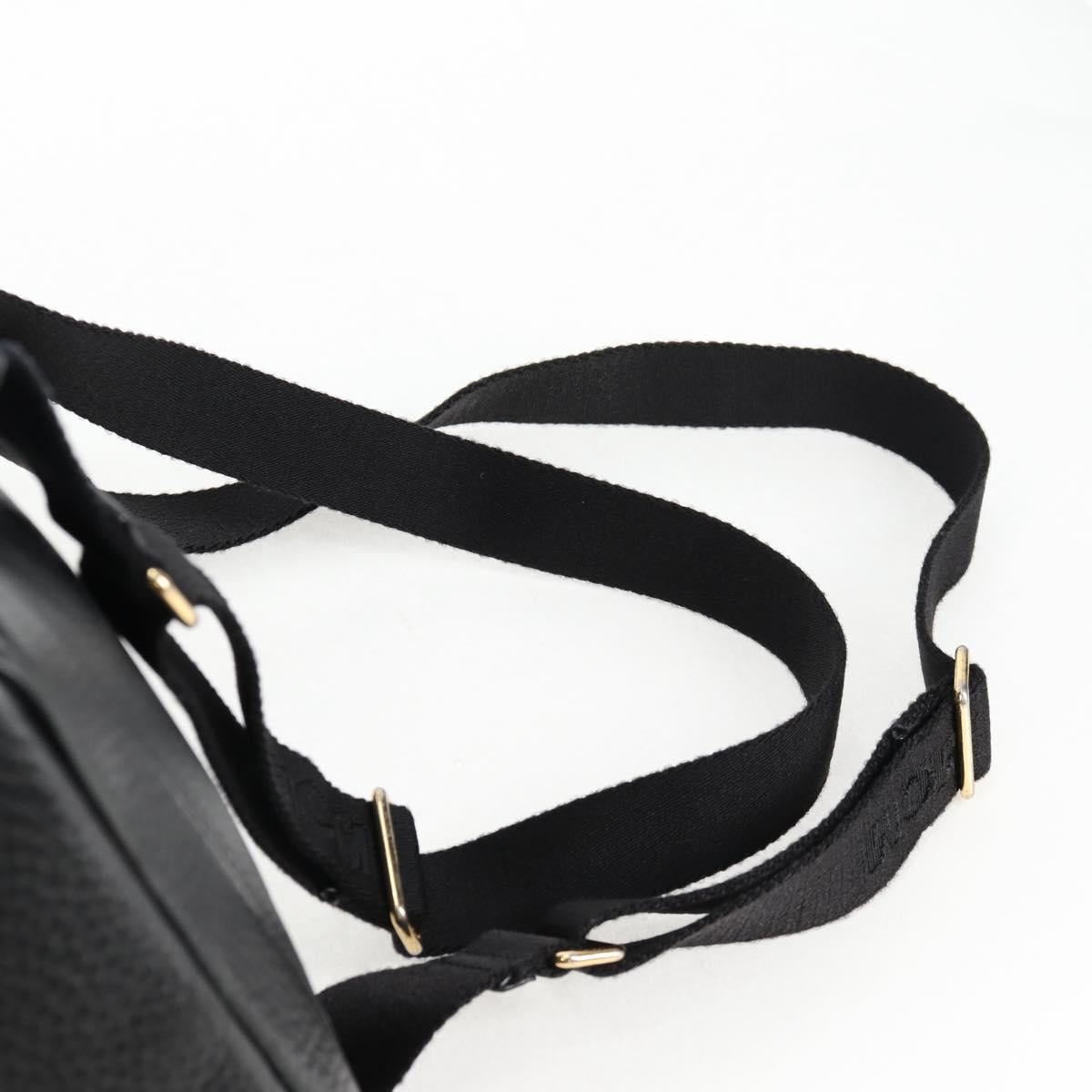MCM Vicetos Studs Backpack Leather Black Gold Auth yk19000V