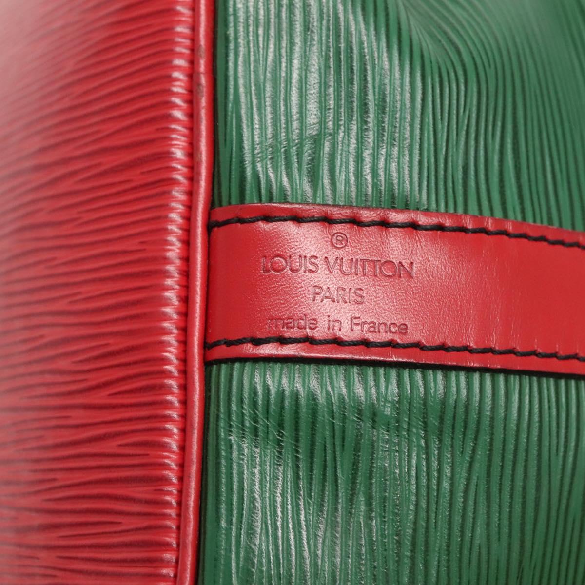 LOUIS VUITTON Epi Petit Noe Shoulder Bag Bicolor Green Red M44147 Auth yk19006