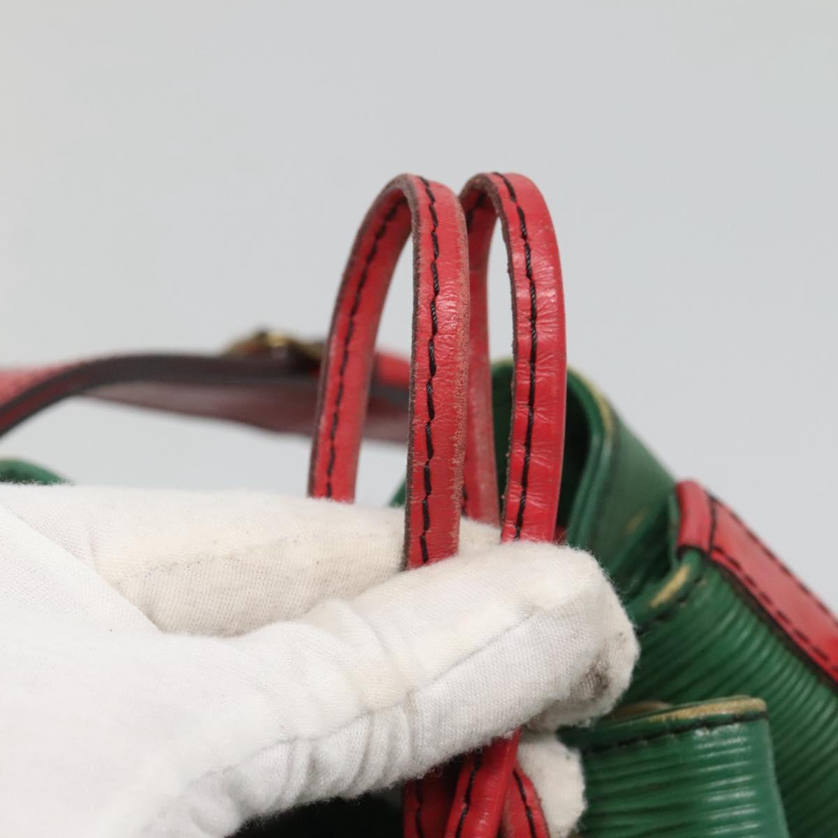 LOUIS VUITTON Epi Petit Noe Shoulder Bag Bicolor Green Red M44147 Auth yk19006
