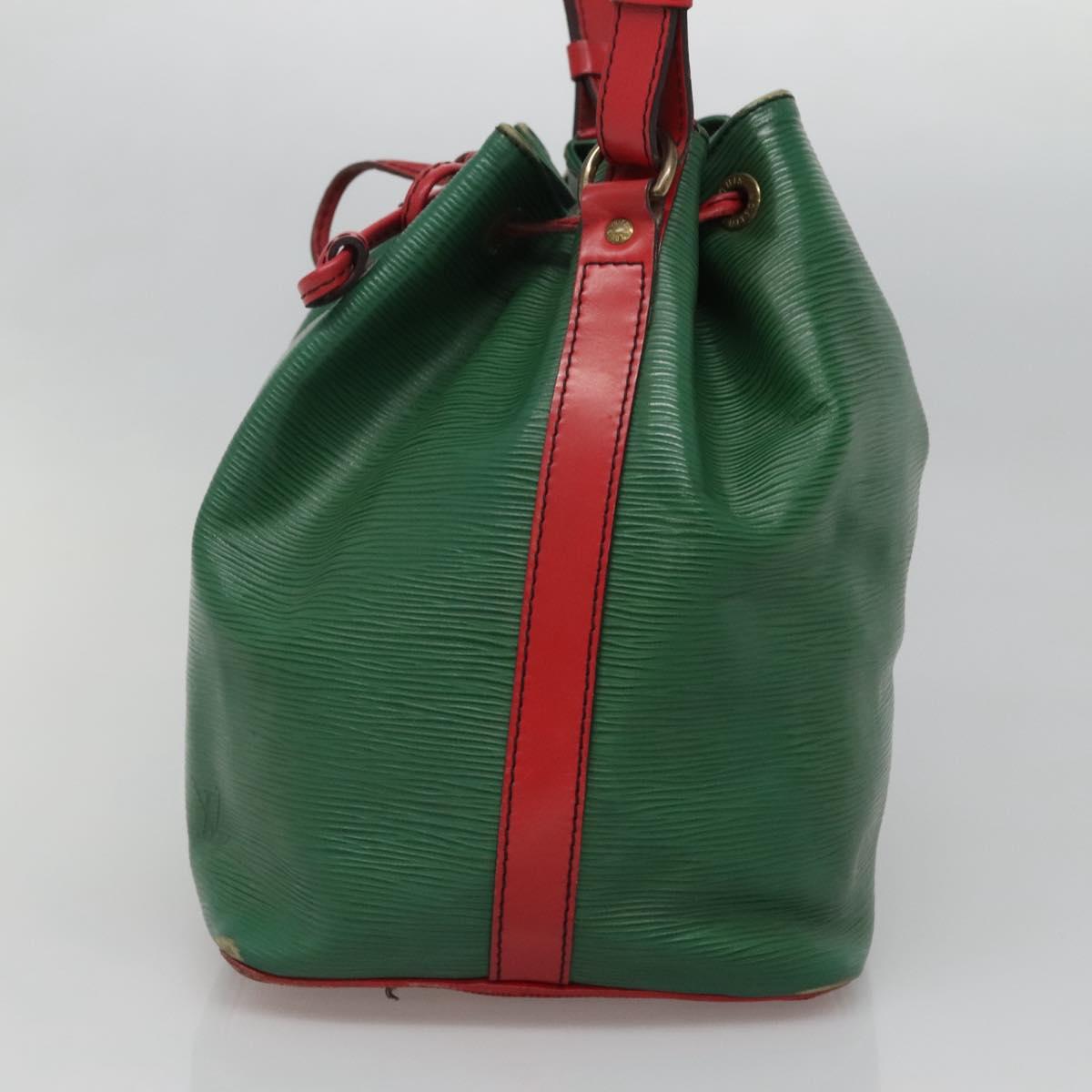 LOUIS VUITTON Epi Petit Noe Shoulder Bag Bicolor Green Red M44147 Auth yk19006