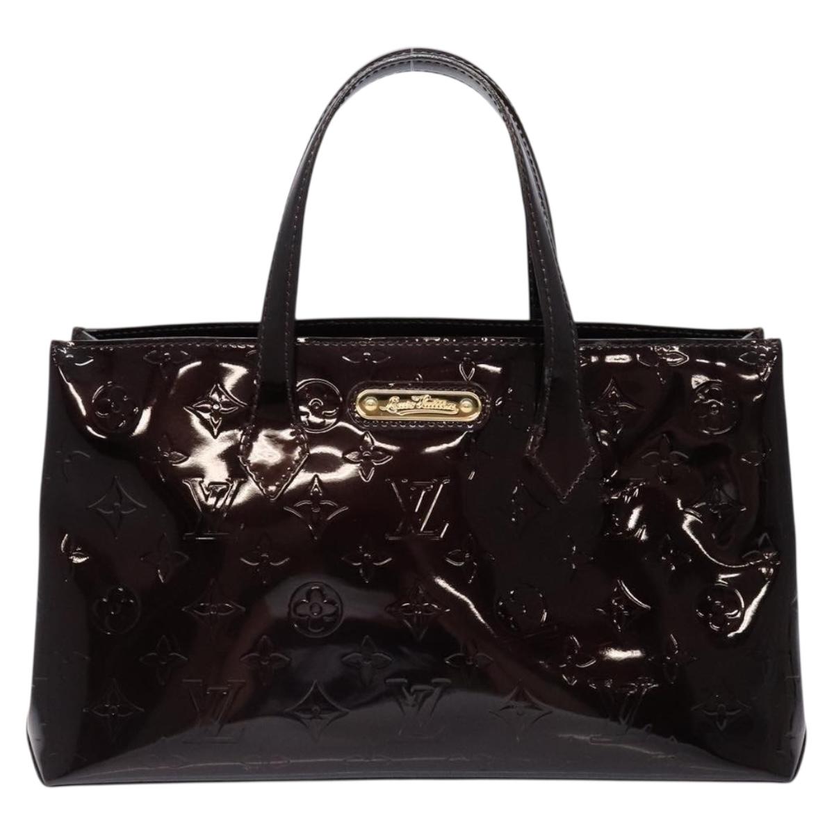 LOUIS VUITTON Monogram Vernis Wilshire PM Hand Bag Amarante M93641 Auth yk19019