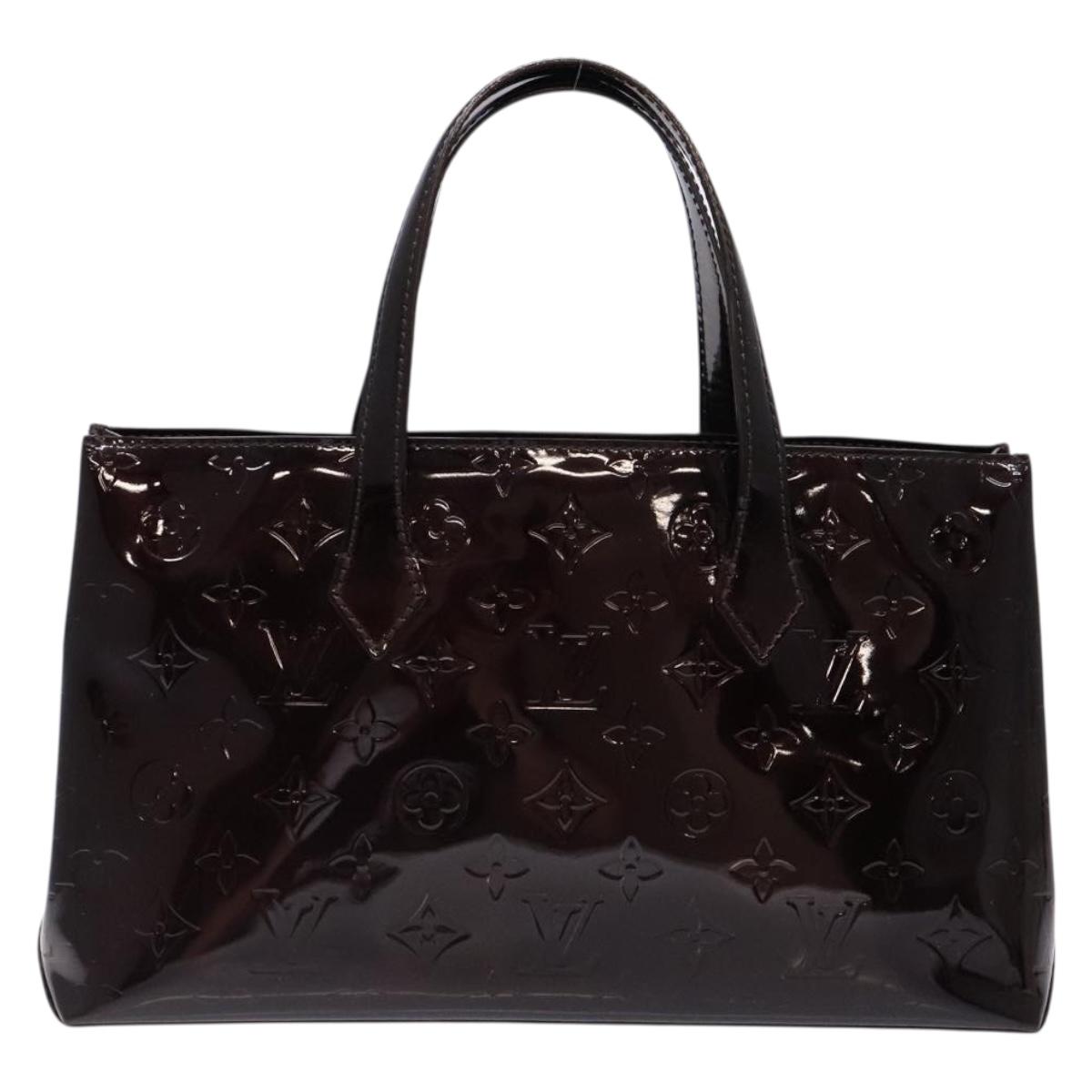 LOUIS VUITTON Monogram Vernis Wilshire PM Hand Bag Amarante M93641 Auth yk19019