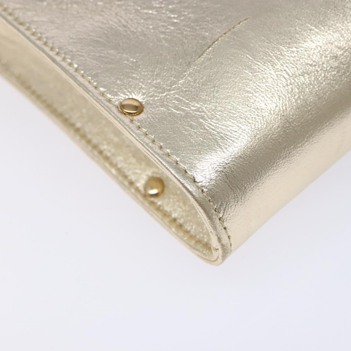 Salvatore Ferragamo Gancini Shoulder Bag Leather Gold Tone Auth yk19023