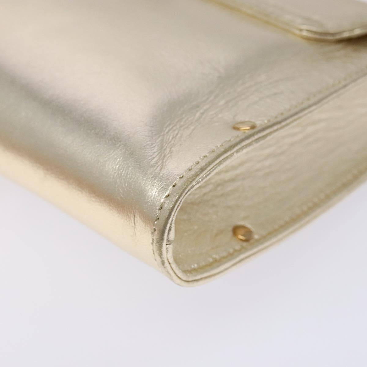 Salvatore Ferragamo Gancini Shoulder Bag Leather Gold Tone Auth yk19023