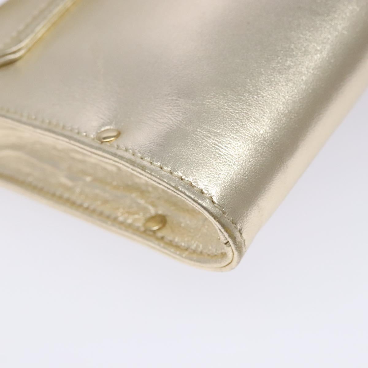 Salvatore Ferragamo Gancini Shoulder Bag Leather Gold Tone Auth yk19023