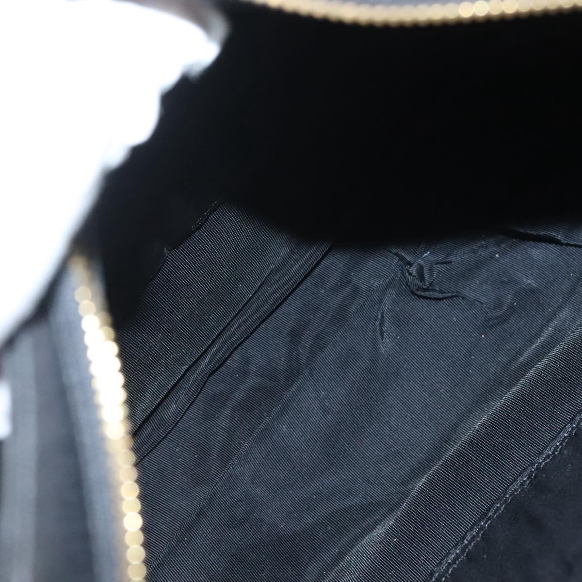GIVENCHY Shoulder Bag Canvas Black Gold Auth yk19066