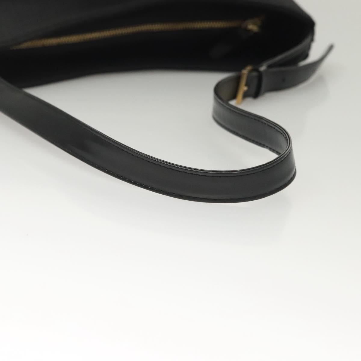 GIVENCHY Shoulder Bag Canvas Black Gold Auth yk19066