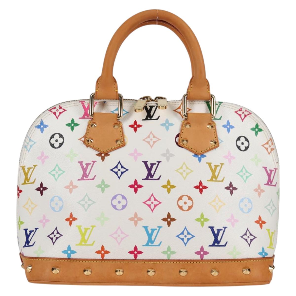 LOUIS VUITTON Monogram Multicolor Alma Hand Bag White M92647 LV Auth yk19104A