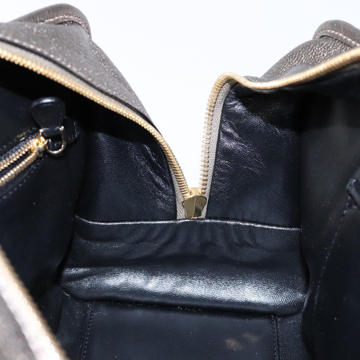 LOEWE Anagram Americana 28 Hand Bag Leather Gold Auth yk19108