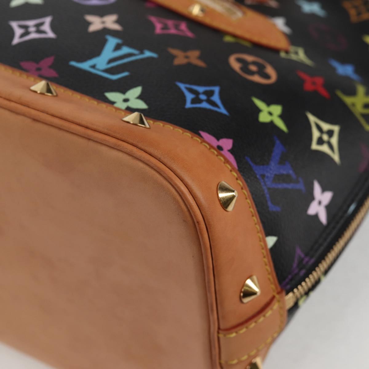 LOUIS VUITTON Monogram Multicolor Alma Hand Bag Black M92646 LV Auth yk19114A