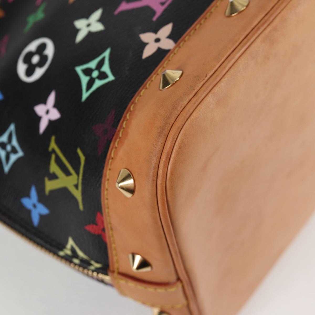 LOUIS VUITTON Monogram Multicolor Alma Hand Bag Black M92646 LV Auth yk19114A
