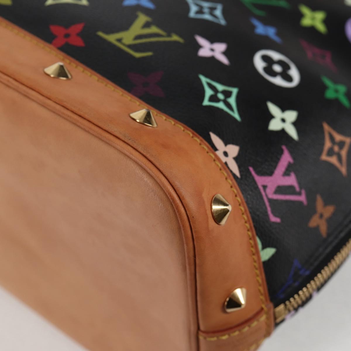 LOUIS VUITTON Monogram Multicolor Alma Hand Bag Black M92646 LV Auth yk19114A