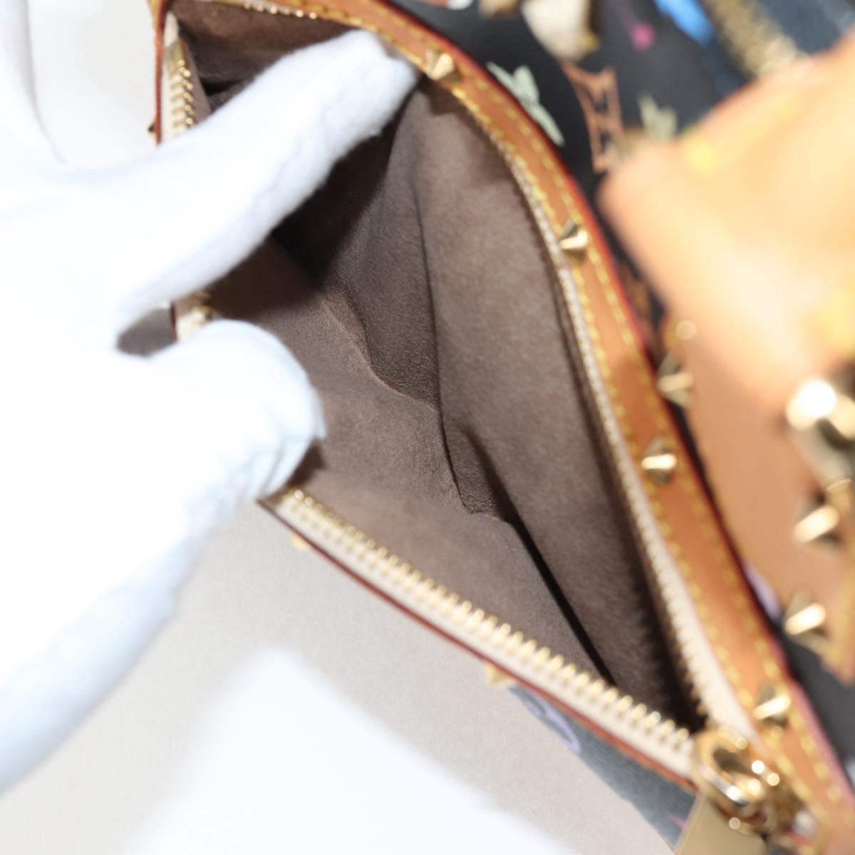 LOUIS VUITTON Monogram Multicolor Alma Hand Bag Black M92646 LV Auth yk19114A