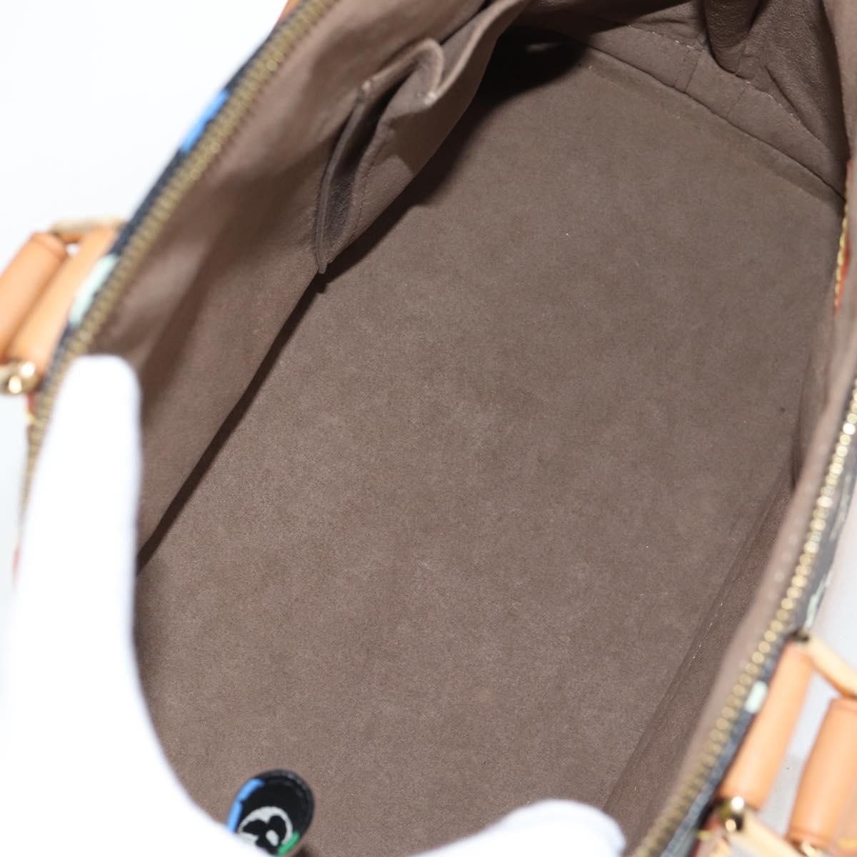 LOUIS VUITTON Monogram Multicolor Alma Hand Bag Black M92646 LV Auth yk19114A