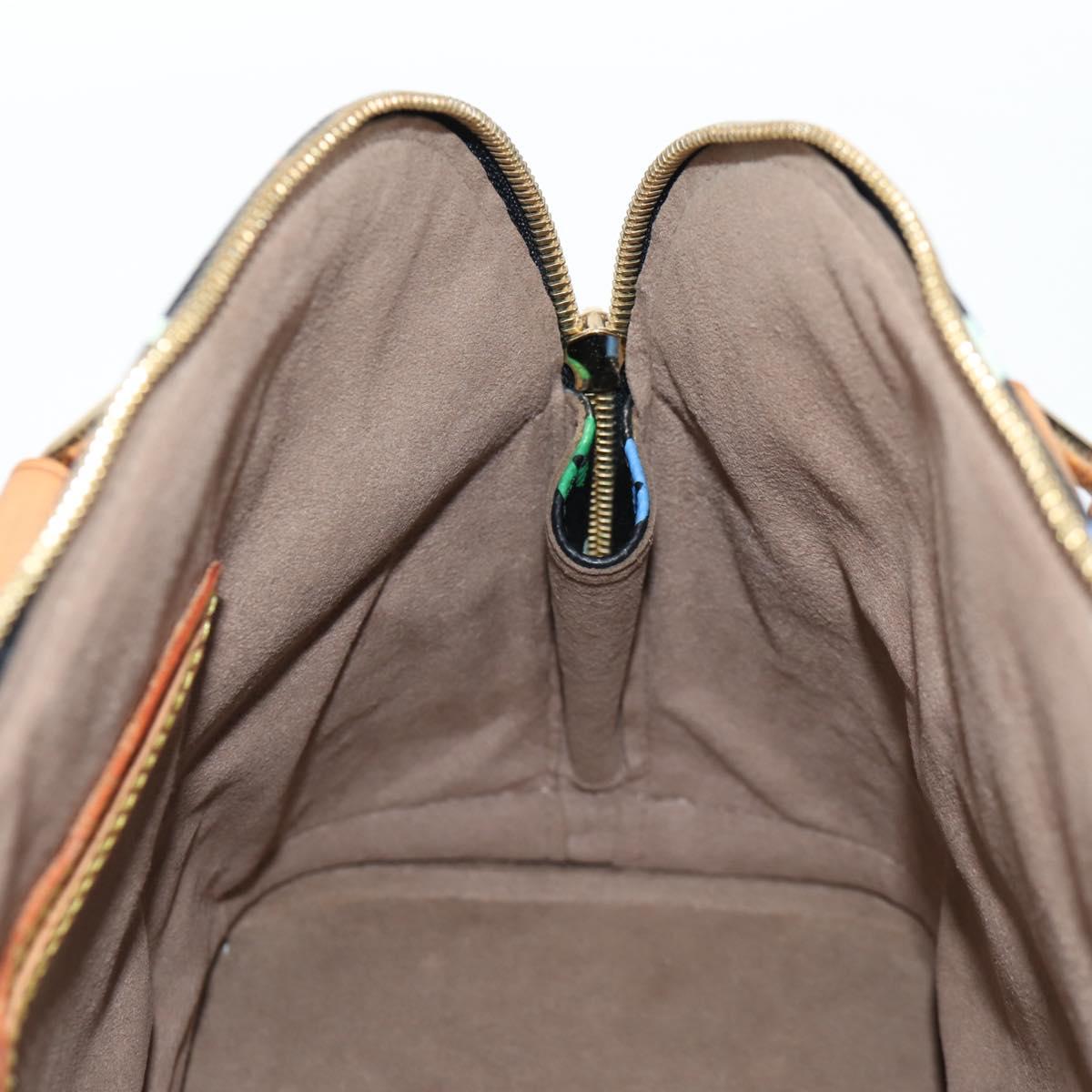 LOUIS VUITTON Monogram Multicolor Alma Hand Bag Black M92646 LV Auth yk19114A