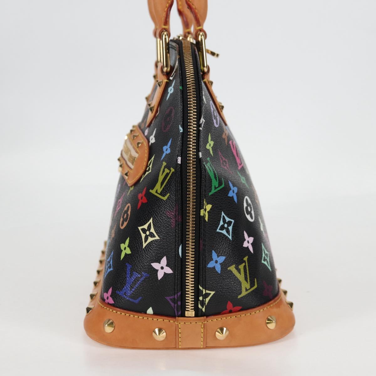 LOUIS VUITTON Monogram Multicolor Alma Hand Bag Black M92646 LV Auth yk19114A
