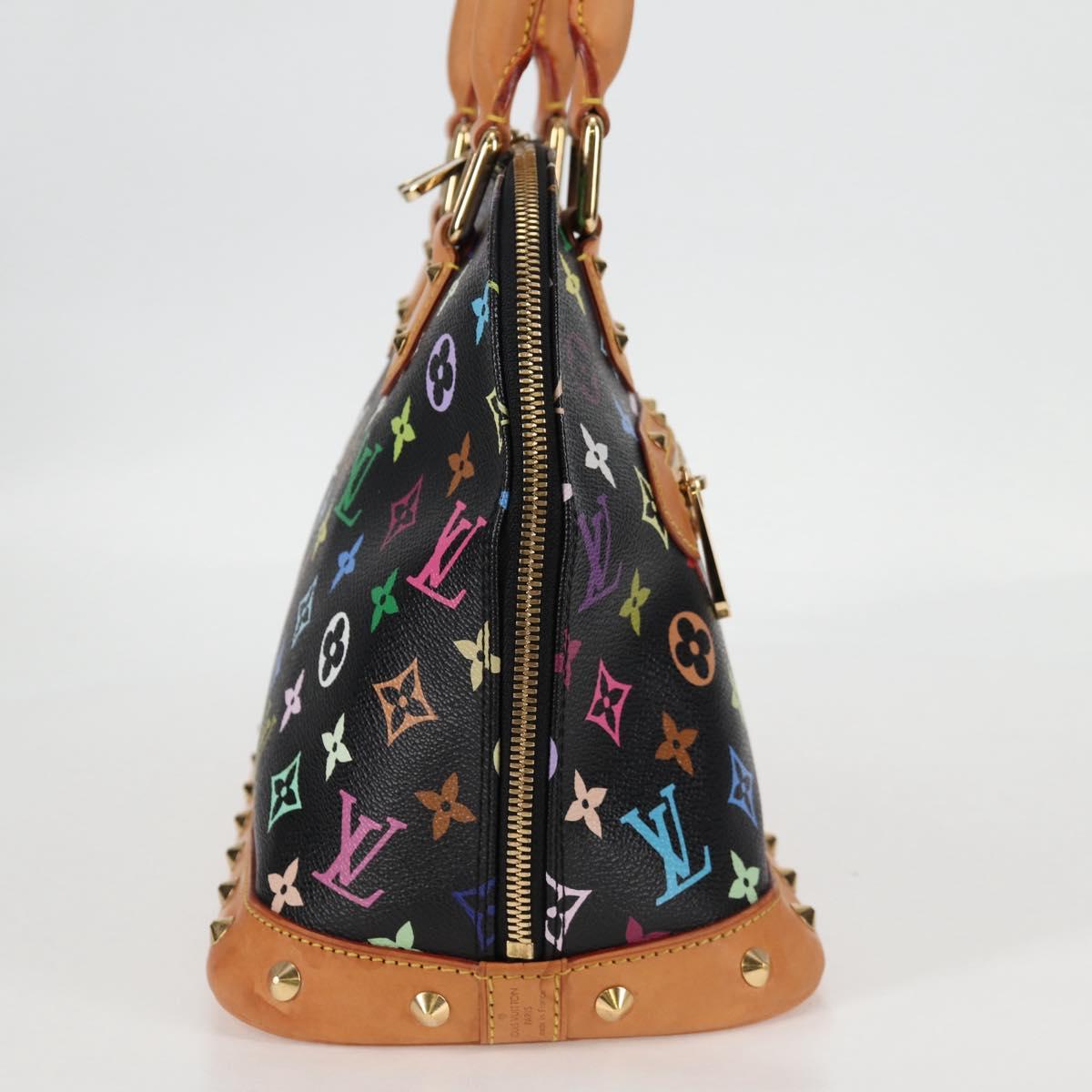 LOUIS VUITTON Monogram Multicolor Alma Hand Bag Black M92646 LV Auth yk19114A
