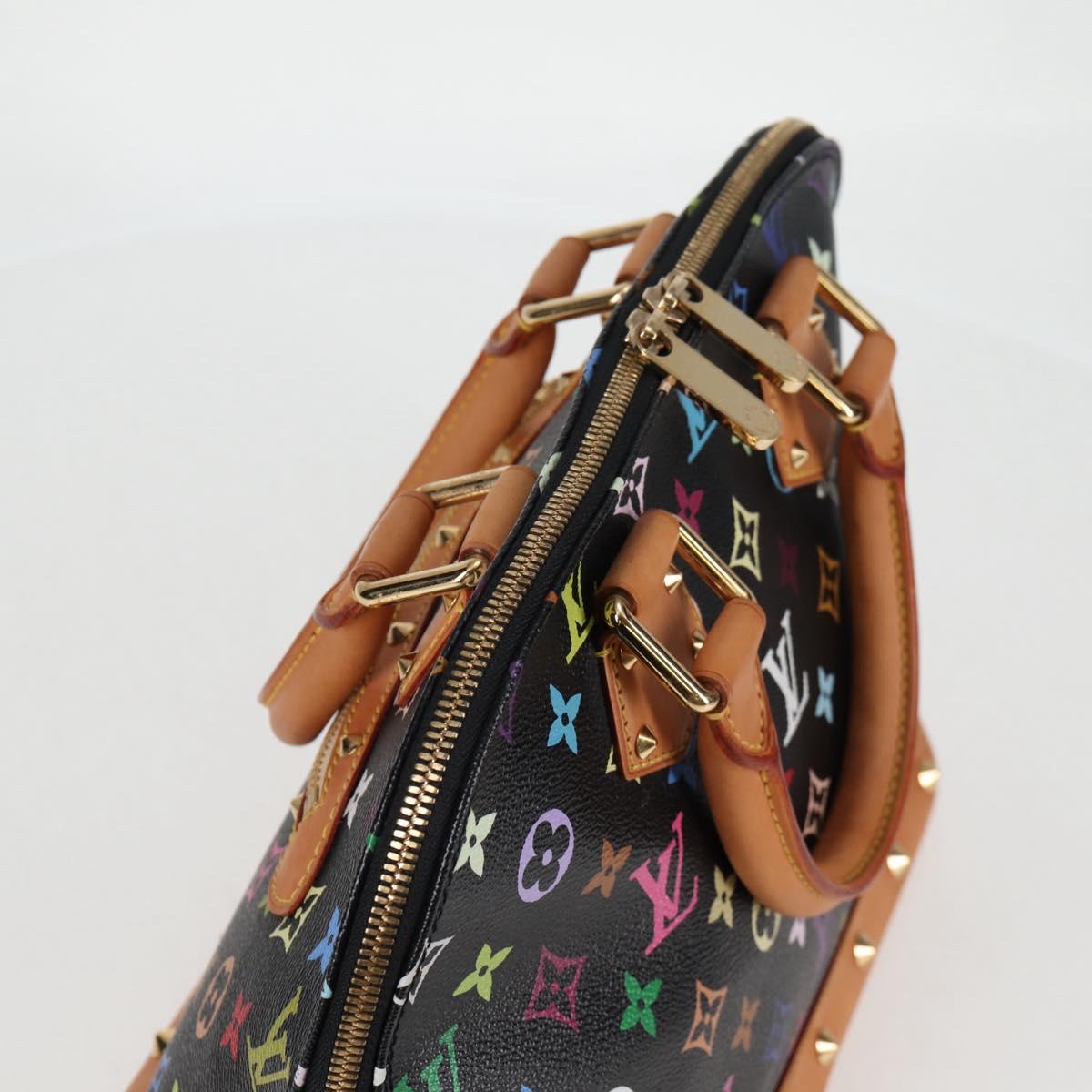 LOUIS VUITTON Monogram Multicolor Alma Hand Bag Black M92646 LV Auth yk19114A