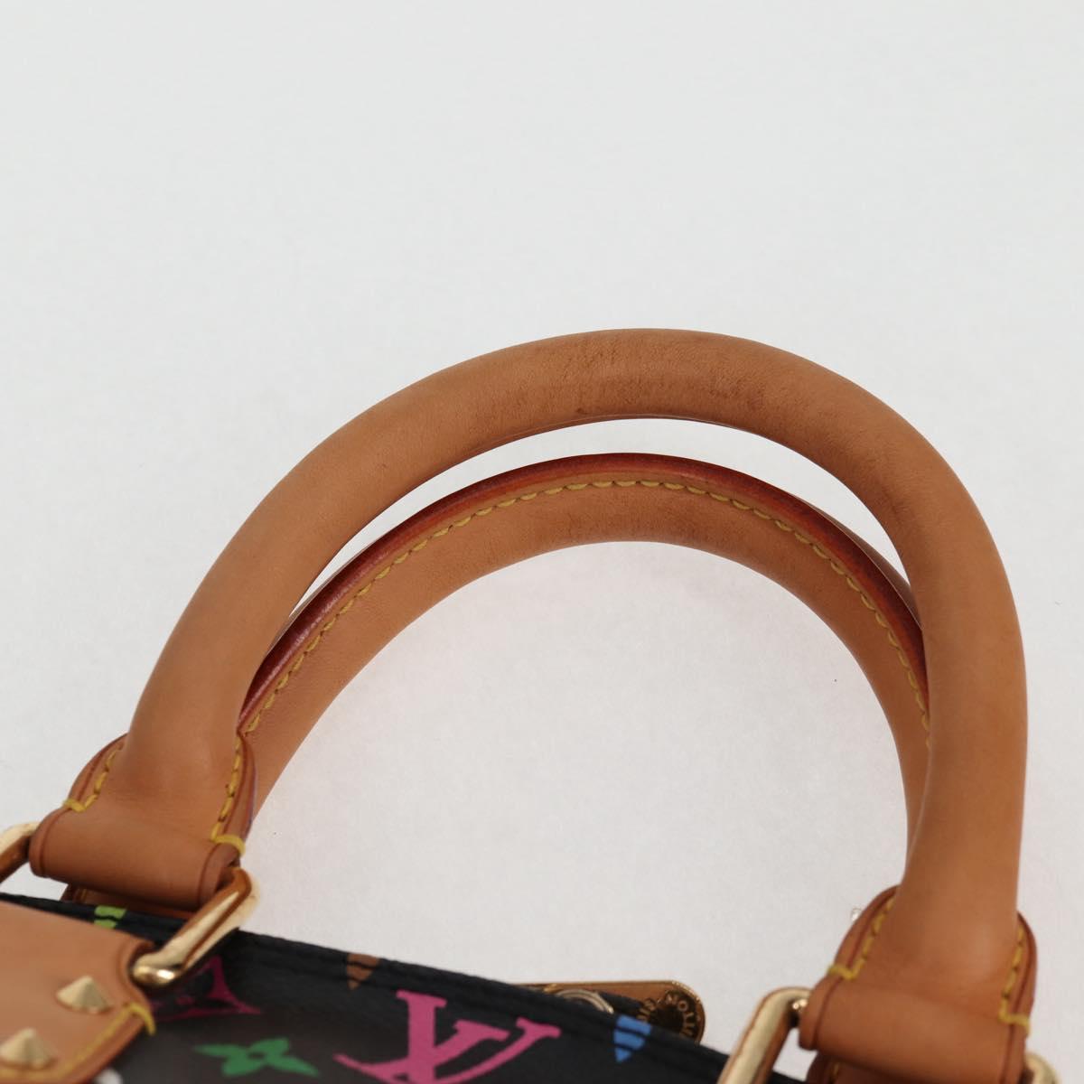 LOUIS VUITTON Monogram Multicolor Alma Hand Bag Black M92646 LV Auth yk19114A