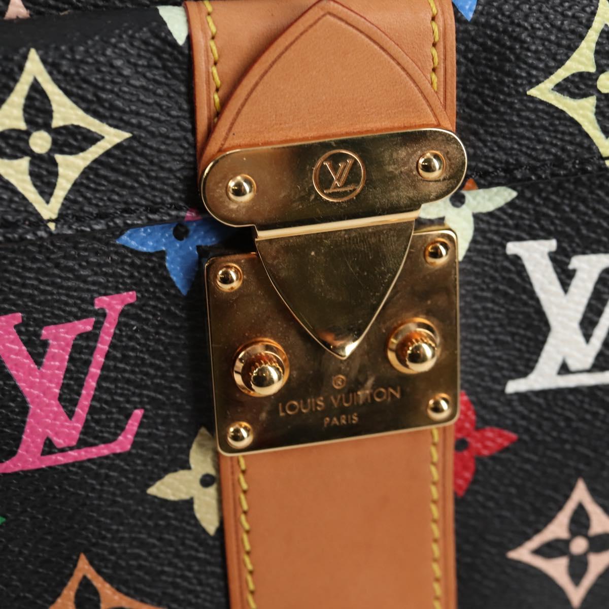LOUIS VUITTON Monogram Multicolor Speedy 30 Hand Bag Black M92642 Auth yk19115V
