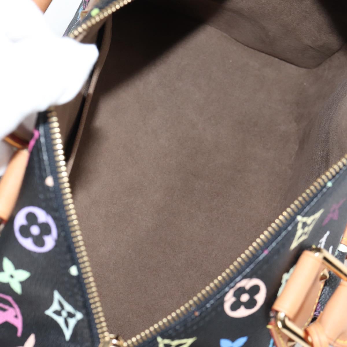 LOUIS VUITTON Monogram Multicolor Speedy 30 Hand Bag Black M92642 Auth yk19115V